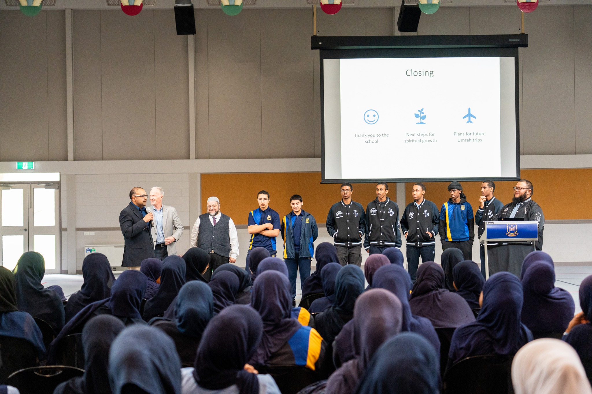 Students walking on campus